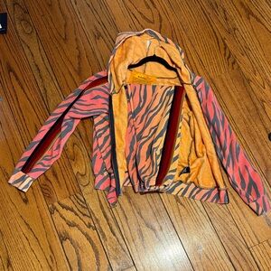 Aviator Nation Kids Coral Orange Tiger Stripe Hoodie Set